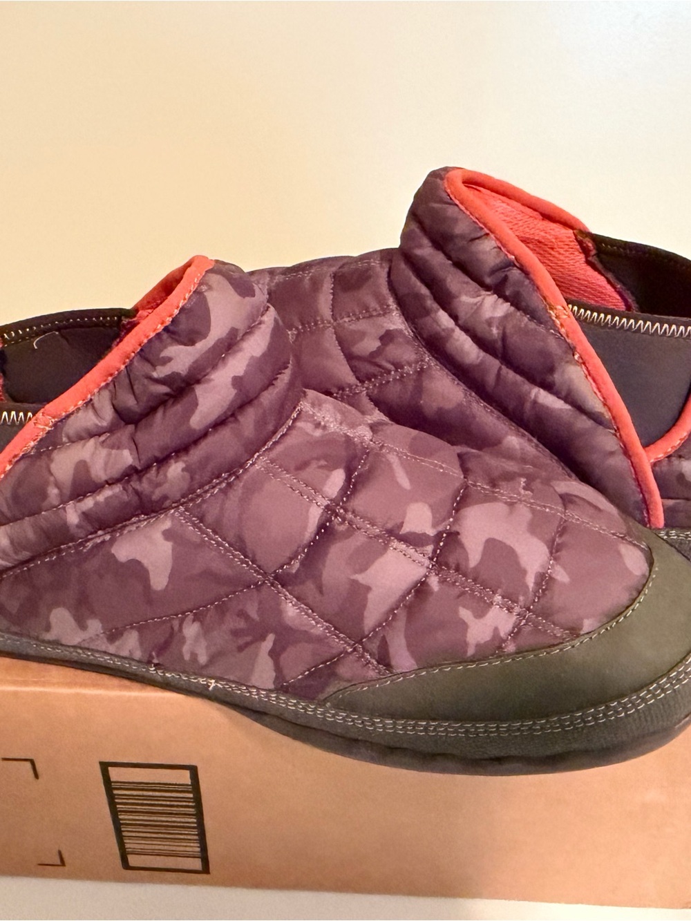 L.L. Bean Quilted Slip-On Shoes with Coral Lining